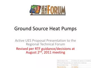 Ground Source Heat Pumps