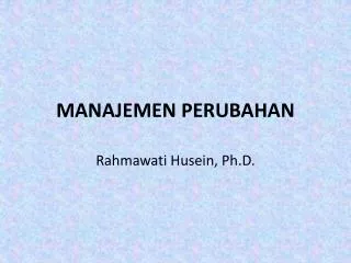 manajemen perubahan