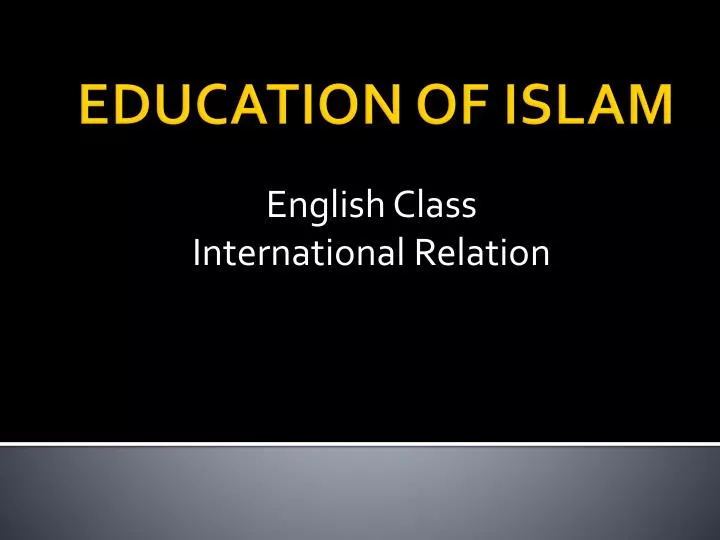 english class international relation