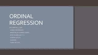 ordinal regression