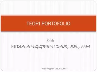 teori portofolio
