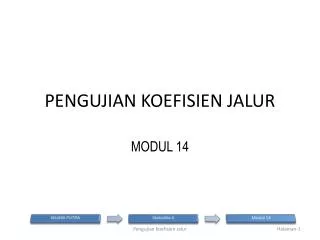 pengujian koefisien jalur