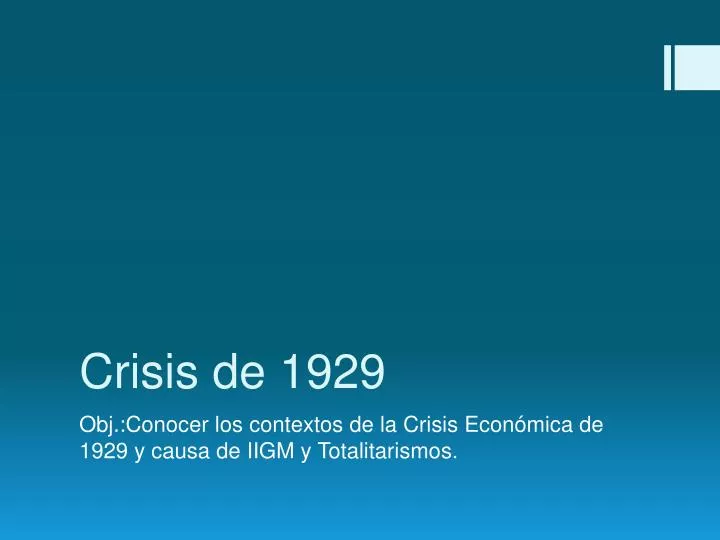 crisis de 1929