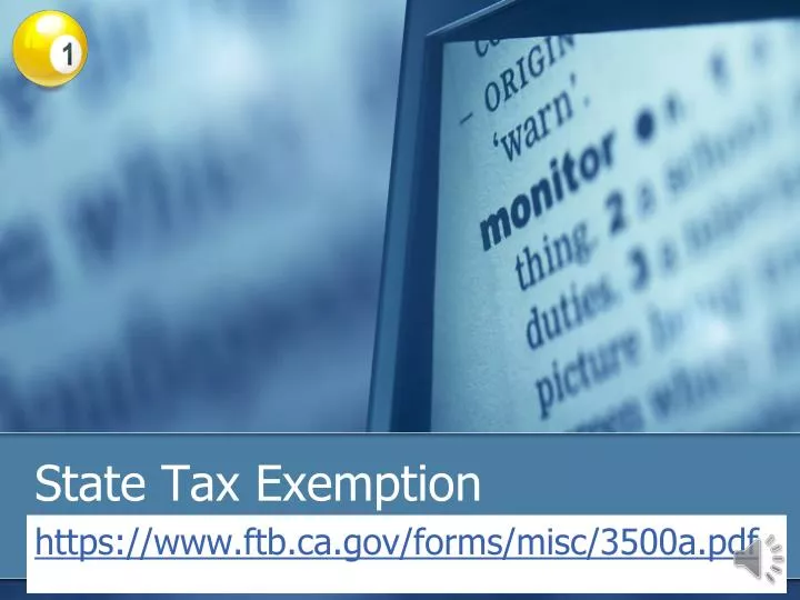 state tax exemption