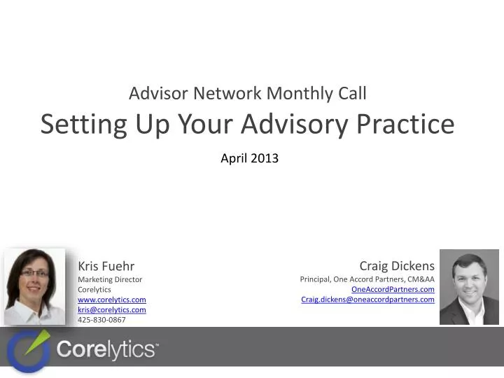 advisor network monthly call setting up your advisory practice