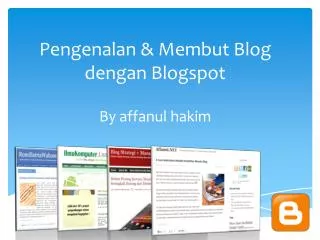 pengenalan membut blog dengan blogspot