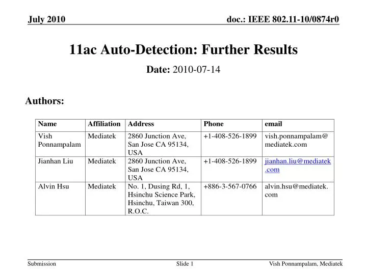 11ac auto detection further results