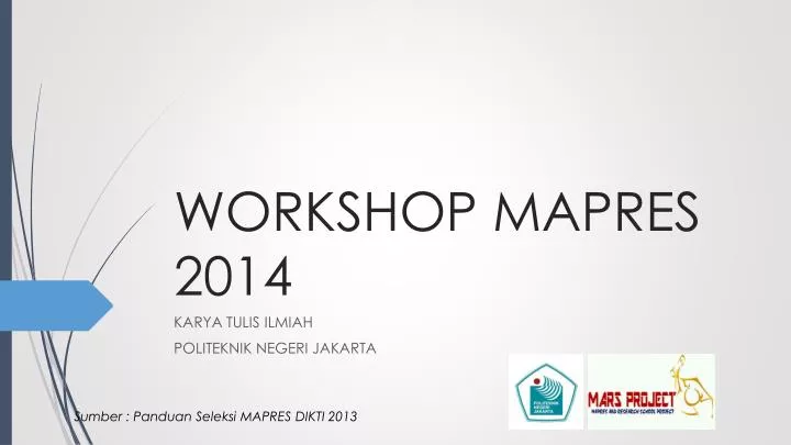 workshop mapres 2014