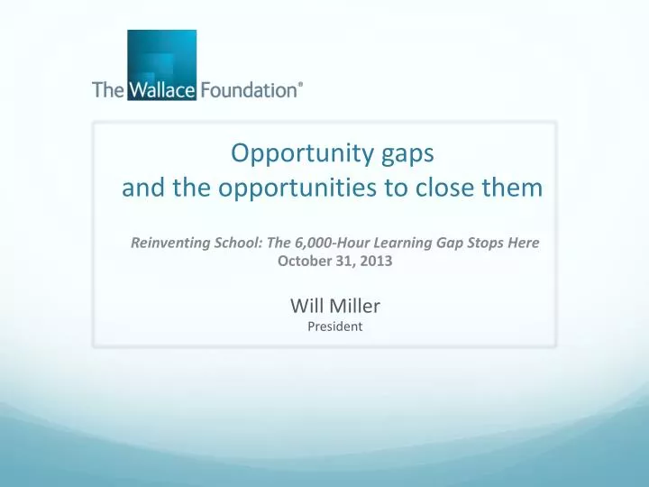 opportunity gaps and the opportunities to close them