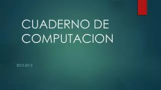 cuaderno de computacion