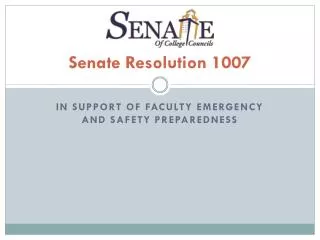 Senate Resolution 1007