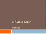 Floating Point Systems I - slide 1