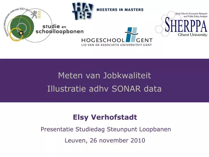 elsy verhofstadt presentatie studiedag steunpunt loopbanen leuven 26 november 2010