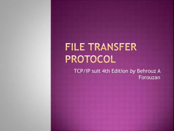 file transfer protocol