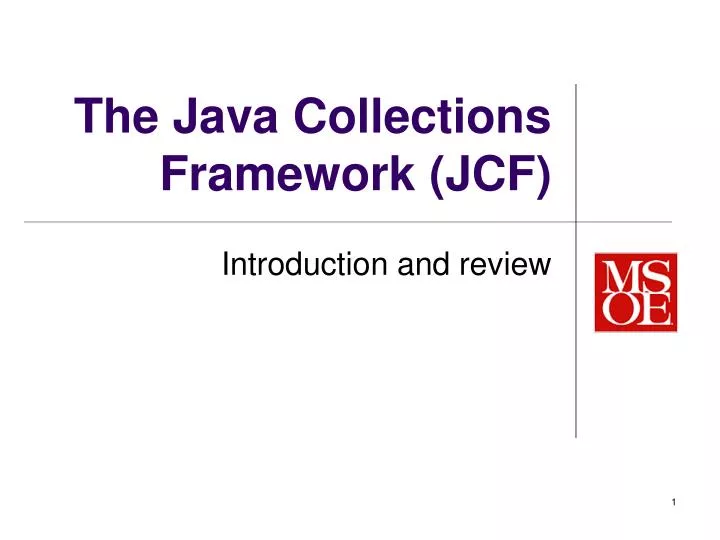 the java collections framework jcf