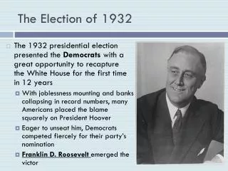 The Election of 1932