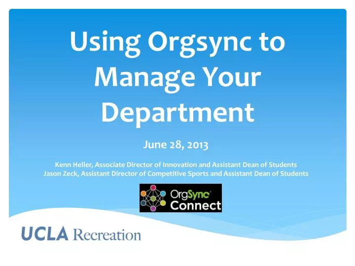 using orgsync to manage your department