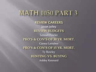Math 1050 Part 3