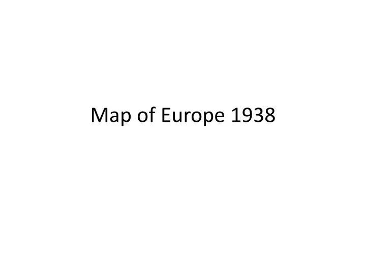 map of europe 1938