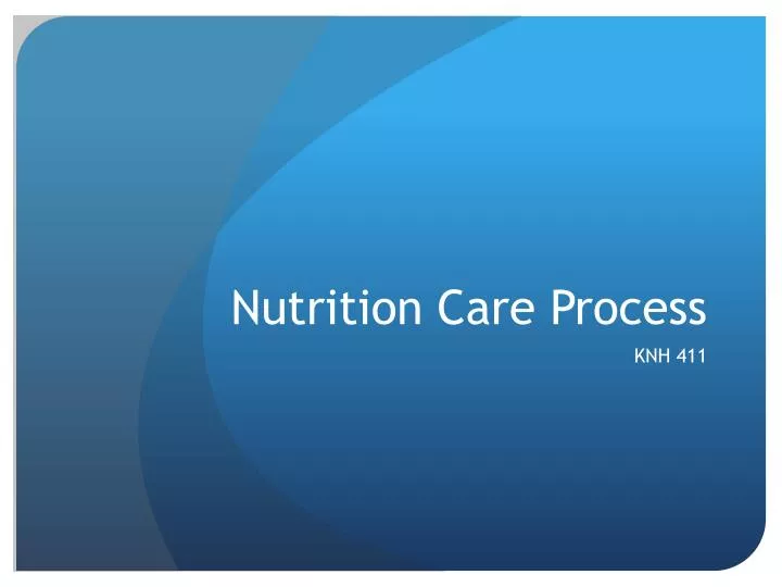 nutrition care process