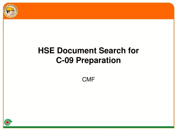 hse document search for c 09 preparation