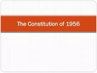 The Constitution of 1956