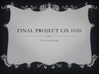 Final Project CIS 1020