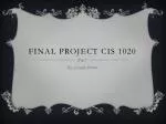 Final Project CIS 1020 - slide 1