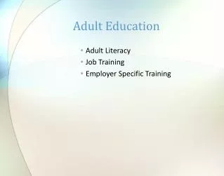 Adult Education