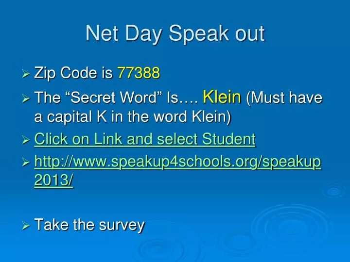 net day speak out