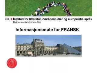 informasjonsm te for fransk