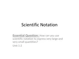 scientific notation