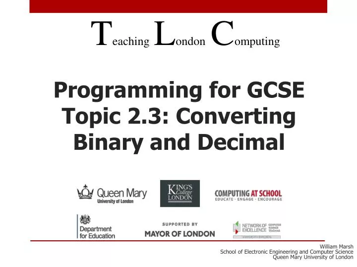 programming for gcse topic 2 3 converting binary and decimal