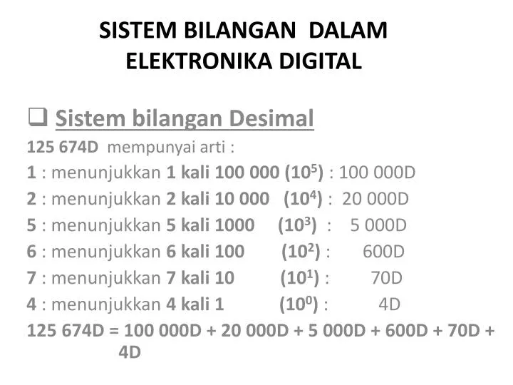 sistem bilangan dalam elektronika digital