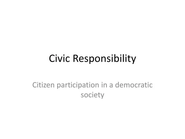 civic responsibility