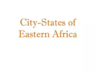 City-States of Eastern Africa