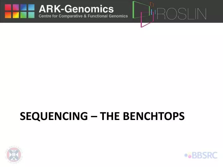 sequencing the benchtops