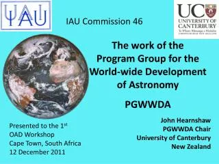 IAU Commission 46 The work of the Program Group for the