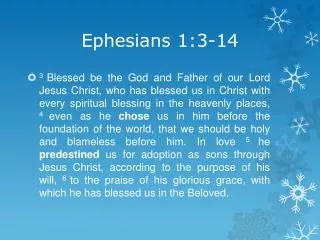 Ephesians 1:3-14