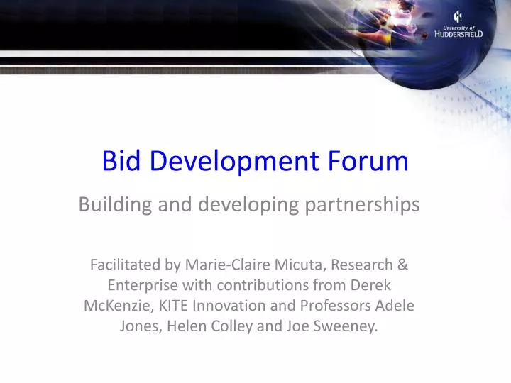 bid development forum