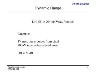 Dynamic Range