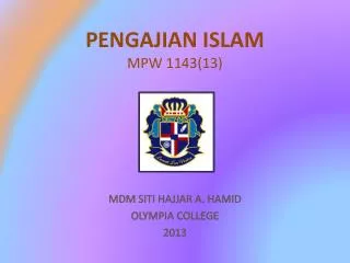 PENGAJIAN ISLAM MPW 1143(13)