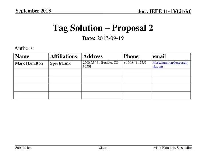 tag solution proposal 2