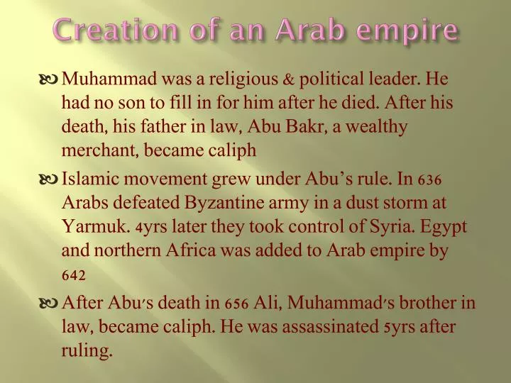 creation of an arab empire