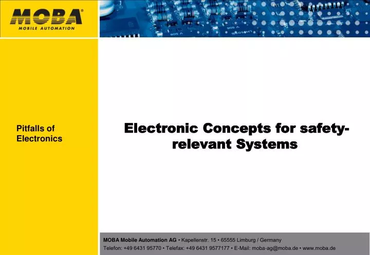 electronic concepts for safety relevant systems