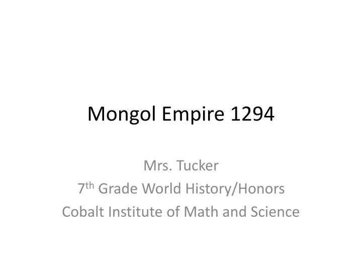 mongol empire 1294