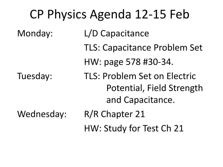 cp physics agenda 12 15 feb