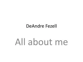 DeAndre Fezell