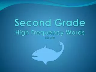 Second Grade High Frequency Words 151-200