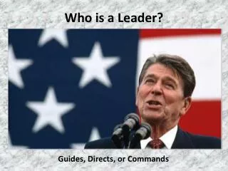 Who is a Leader?
